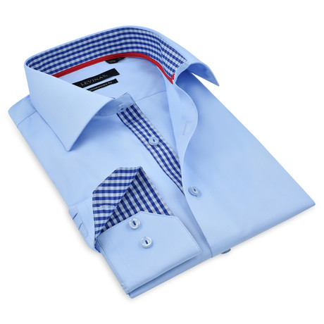 Button-Up Shirt I // Light Blue + Blue (S)