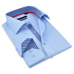 Button-Up Shirt I // Light Blue + Blue (XL)