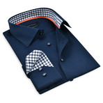 Button-Up Shirt // Navy (3XL)