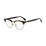 Fendi // FF-M0006 Eyeglass Frames // Dark Havana Gold