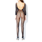 Hauty // Bodystocking + Floral Lace Pattern // Black (OS)