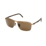Men's P8640 Sunglasses // Gold