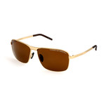 Men's P8643 Sunglasses // Gold