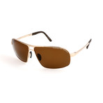 Porsche Design // Men's P8542 Sunglasses // Light Gold