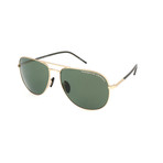 Porsche Design // Men's P8629 Sunglasses // Gold + Green