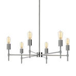 Prospect 6-light round Chandellier // Chrome