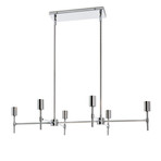 Prospect 6 Light Linear Chandelier // Chrome