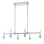 Prospect 6 Light Linear Chandelier // Chrome