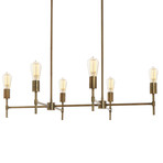 Prospect 6 Light Linear Chandelier // Bronze