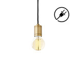 Arlo Plug-in Pendant // Aged Brass