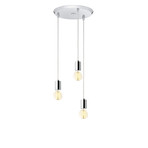 3-Light Round Canopy + 3 Arlo Pendants // Chrome