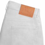 Stretch Cotton Slim Jeans // White (36WX32L)