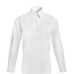 W Applique Poplin Shirt // White (S)