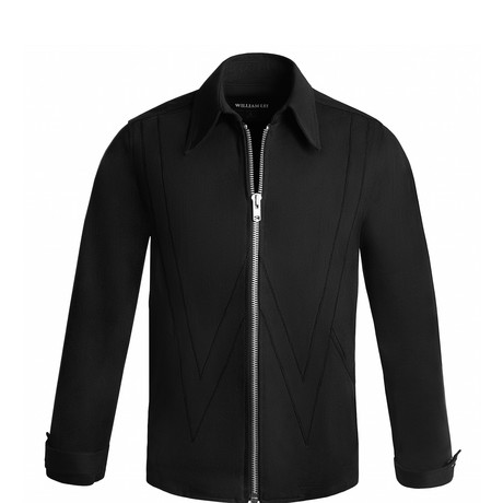 W Applique Denim Jacket // Black (XS)