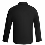 W Applique Denim Jacket // Black (L)