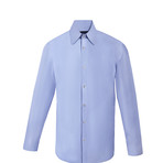Club Collar Poplin Shirt // Blue (M)
