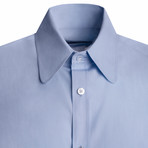 Club Collar Poplin Shirt // Blue (XL)