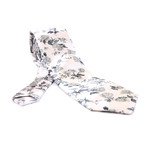 Celso Silk Tie // White + Gray Floral