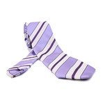European Exclusive Silk Tie + Gift Box // Purple Striped