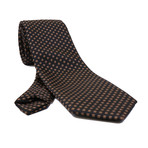 European Exclusive Silk Tie + Gift Box // Brown + Black Checkered