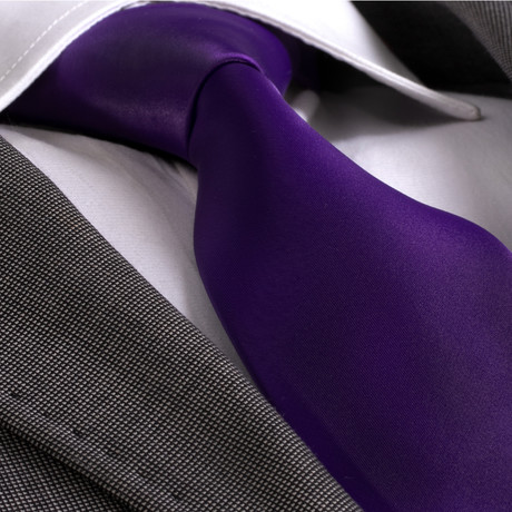 Alessandro Silk Tie // Solid Purple