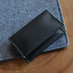 Two Fold Card Case // Black