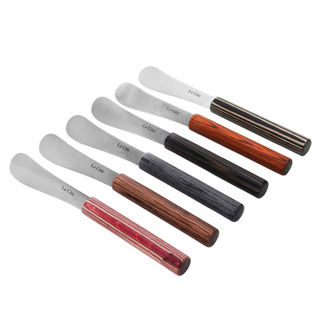 Pakka Wood Cheese Spreaders + Gift Box // 6 Pieces