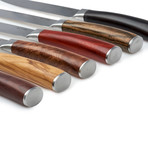 Exotic Woods Steak Knives Set + Gift Box // 6 Pieces