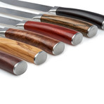 Exotic Woods Steak Knives Set + Bamboo Box // 6 Pieces