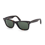 Ray-Ban® Men's Classic Tortoise Wayfarer Sunglasses // Tortoise + Green