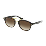 Top Bar Classic Sunglasses // Tortoise Gold + Brown Gradient