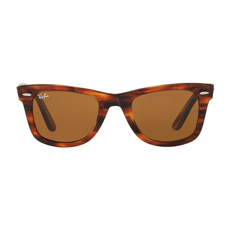 Men's Distressed Wayfarer Sunglasses // Distressed Havana + Brown