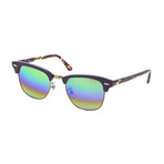 Rainbow Clubmaster Sunglasses // Violet Havana + Green Rainbow Flash