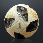 Cristiano Ronaldo Vs Lionel Messi // Dually Signed Soccer Ball // Custom Museum Display (Signed Soccer Ball only)