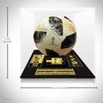 Cristiano Ronaldo Vs Lionel Messi // Dually Signed Soccer Ball // Custom Museum Display (Signed Soccer Ball only)