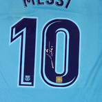 Lionel Messi // Signed Barcelona Away Jersey // Museum Frame (Signed Jersey Only)