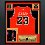 Michael Jordan // Signed Chicago Bulls Red Jersey // Museum Frame (Signed Jersey Only)