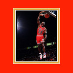 Michael Jordan // Signed Chicago Bulls Red Jersey // Museum Frame (Signed Jersey Only)