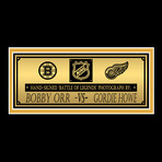 Bobby Orr and Gordie Howe // Signed Photo // Custom Frame