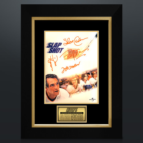 Slap Shot // Cast Signed Mini Poster // Custom Frame