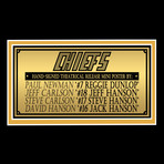 Slap Shot // Cast Signed Mini Poster // Custom Frame