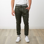 Two-Toned Camo Track Pants // Military Green Camo (L)