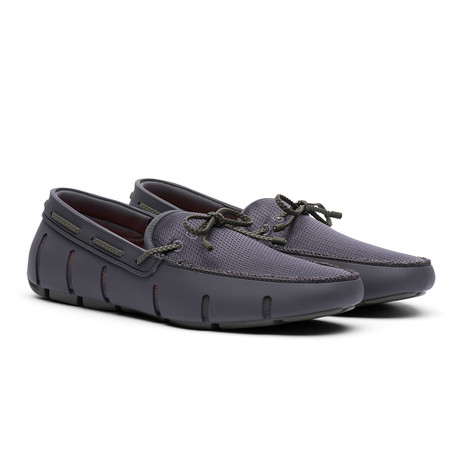 Braided Lace Loafer // Dark Gray + Olive (US: 7)