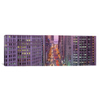Aerial View Of An Urban Street // Michigan Avenue, Chicago // Panoramic Images (12"W x 36"H x 0.75"D)