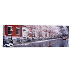 Winter, Snow In Washington Square // New York City // Panoramic Images (12"W x 36"H x 0.75"D)