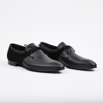 Formal Suede + Leather Shoe // Black (US: 8)