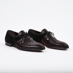 Formal Suede + Leather Shoe // Burgundy (US: 10)