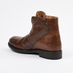 Zipper Boot + Ostrich Design Toe // Brown (US: 12)