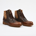 Wing Tip Lace up Boot // Brown (US: 10)
