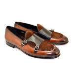Double Buckle Loafer + Suede Vamp // Brown (US: 10.5)